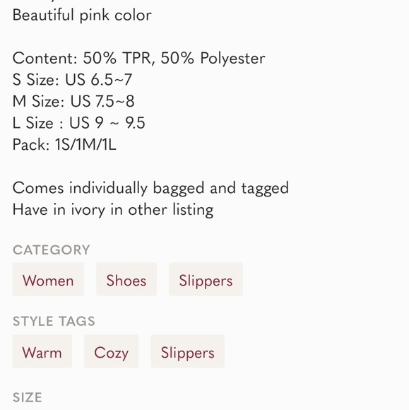 Pink Fuzzy slippers - Picture 6 of 6